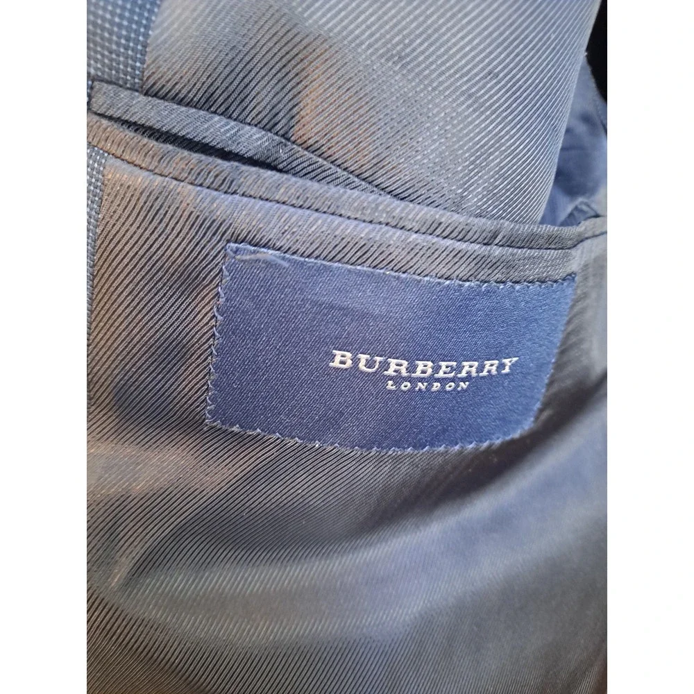 Burberry London Men's 46 Long‎ Wool Sport Coat Blazer Jacket Navy